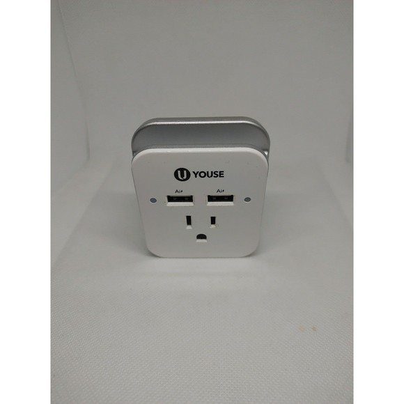 Dual USB Type-A Wall Outlet Charger Tamper Resistant 2.4A Electrical Receptacle - Picture 1 of 4